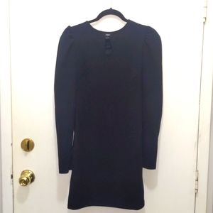 Black puff sleeved dress